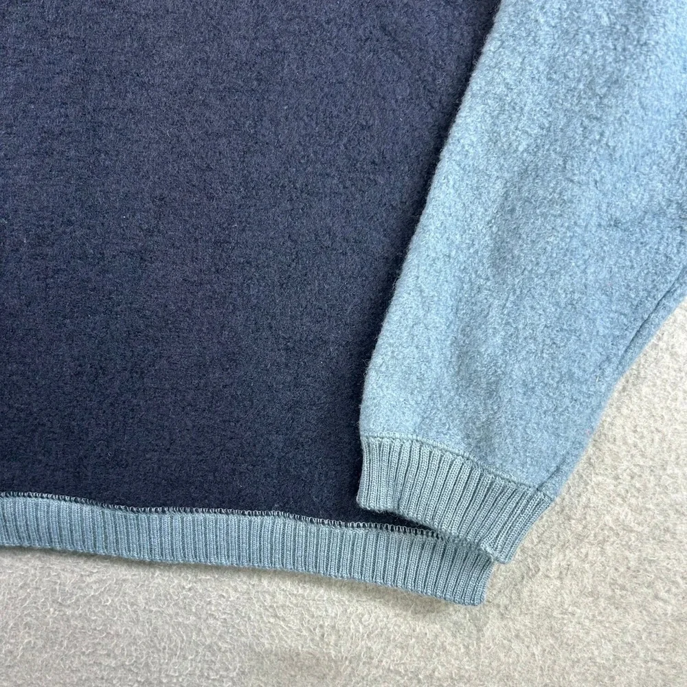 Burton Sweater Mens M Blue Colorblock Boiled Wool Blend Crewneck Vintage